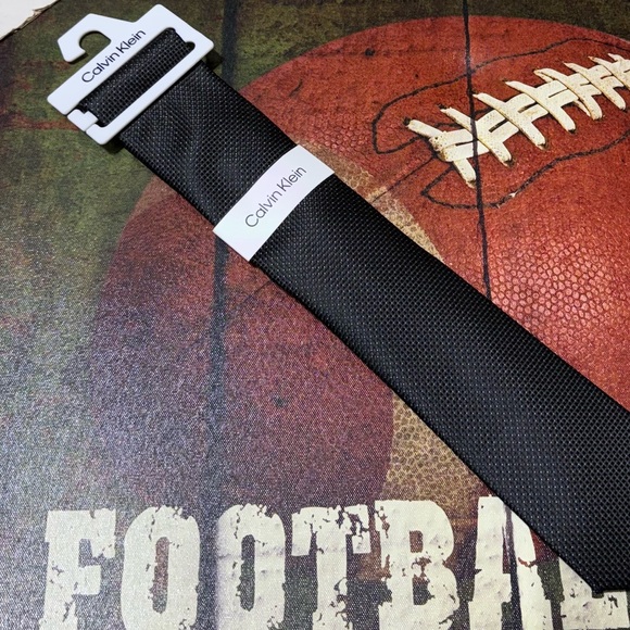 NEW CALVIN KLEIN X MEN SLIM TIE ALL BLACK SILK DOT SUIT CASUAL DRESS SHIRT PARTY - Picture 2 of 11